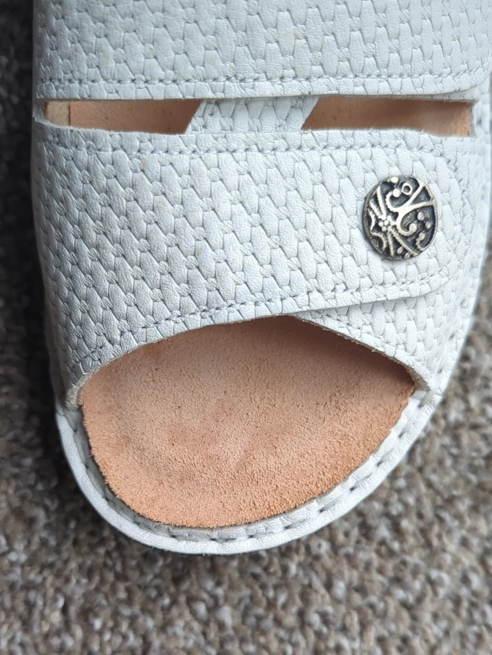 Finn Comfort White Leather Gomera Sandal